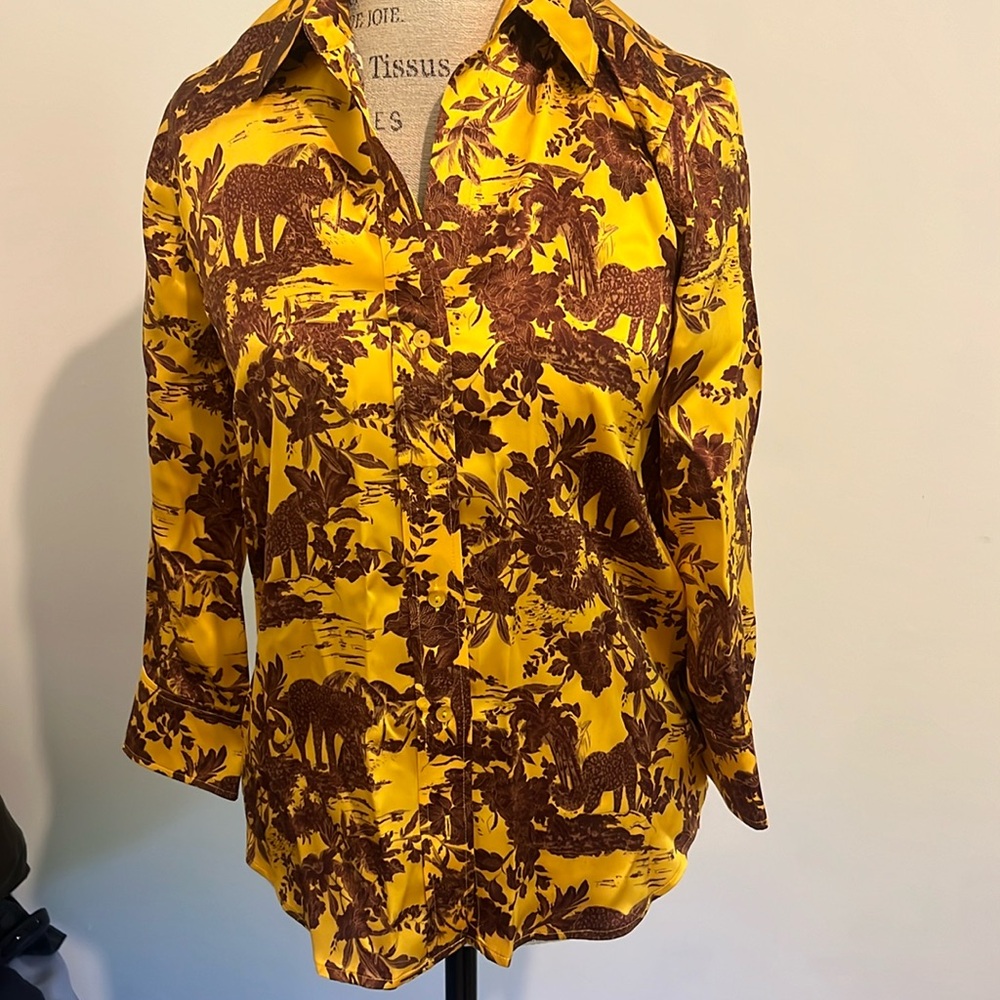 NWT L’Agence Dani 100% Silk Toile Blouse
